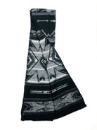POLO RALPH LAUREN SOUTHWESTERN AZTEC BLACK / GREY WOOL ALPACA MOHAIR SCARF - Flashy Deals Store