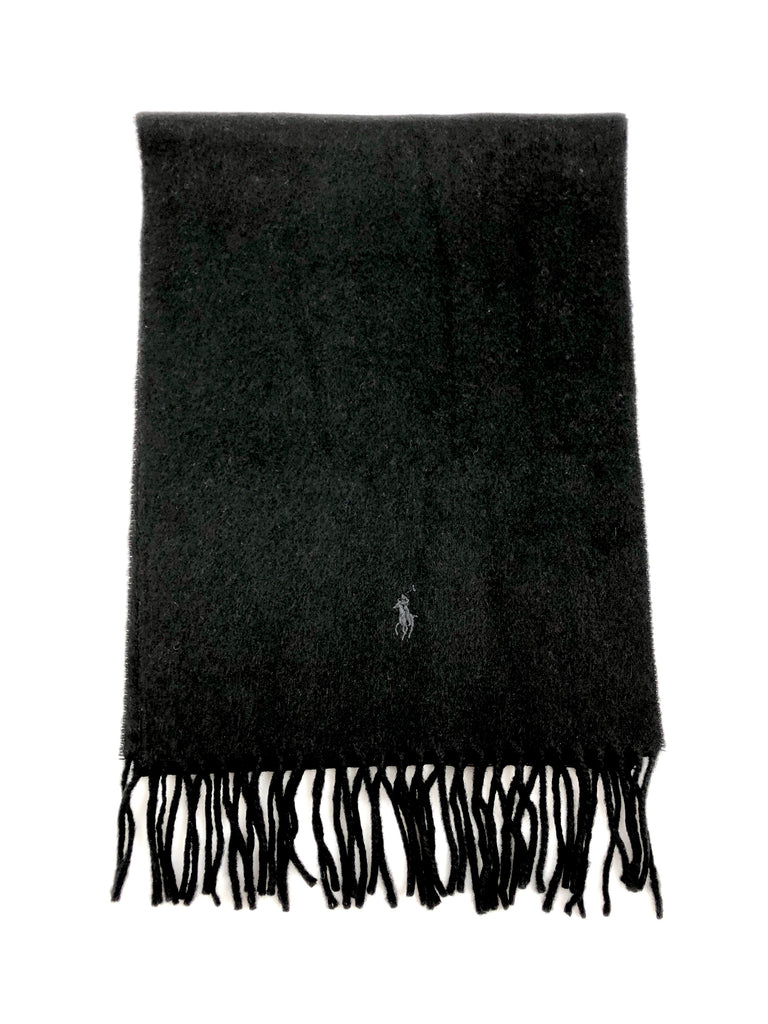 POLO RALPH LAUREN BLACK NECK WRAP CASHMERE SCARF - Flashy Deals Store