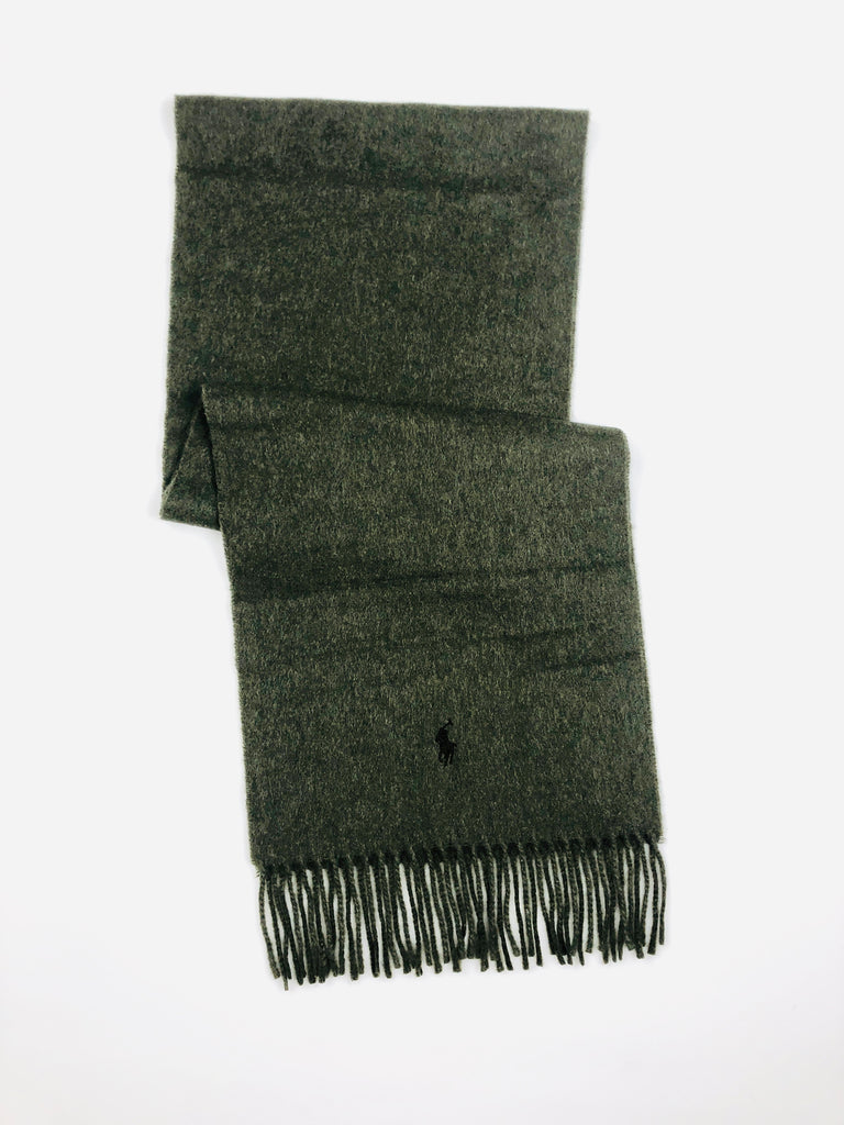 POLO RALPH LAUREN LIMERICK GREEN LODEN HEATHER NECK WRAP CASHMERE SCARF - Flashy Deals Store