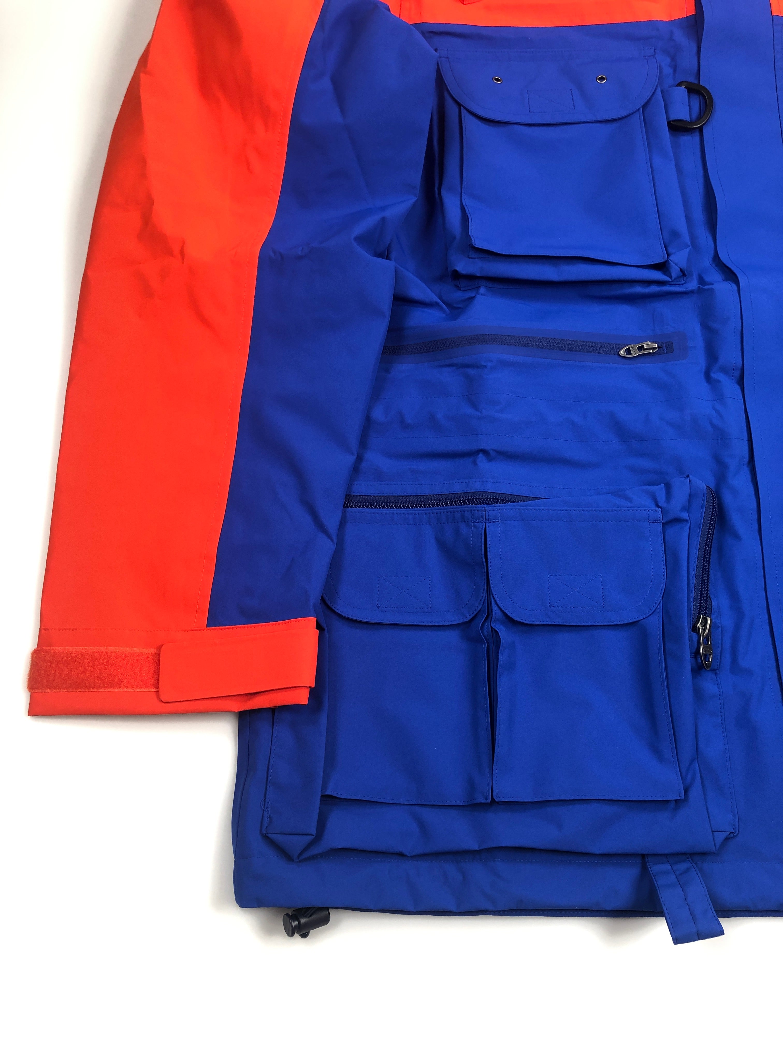 POLO RALPH LAUREN ORANGE BLUE HI TECH ZIPPER POCKET WATERPROOF ANORAK JACKET - Flashy Deals Store