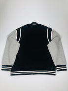 POLO RALPH LAUREN BLACK AND GREY PWING 1992 VARSITY VINTAGE STADIUM JACKET - Flashy Deals Store