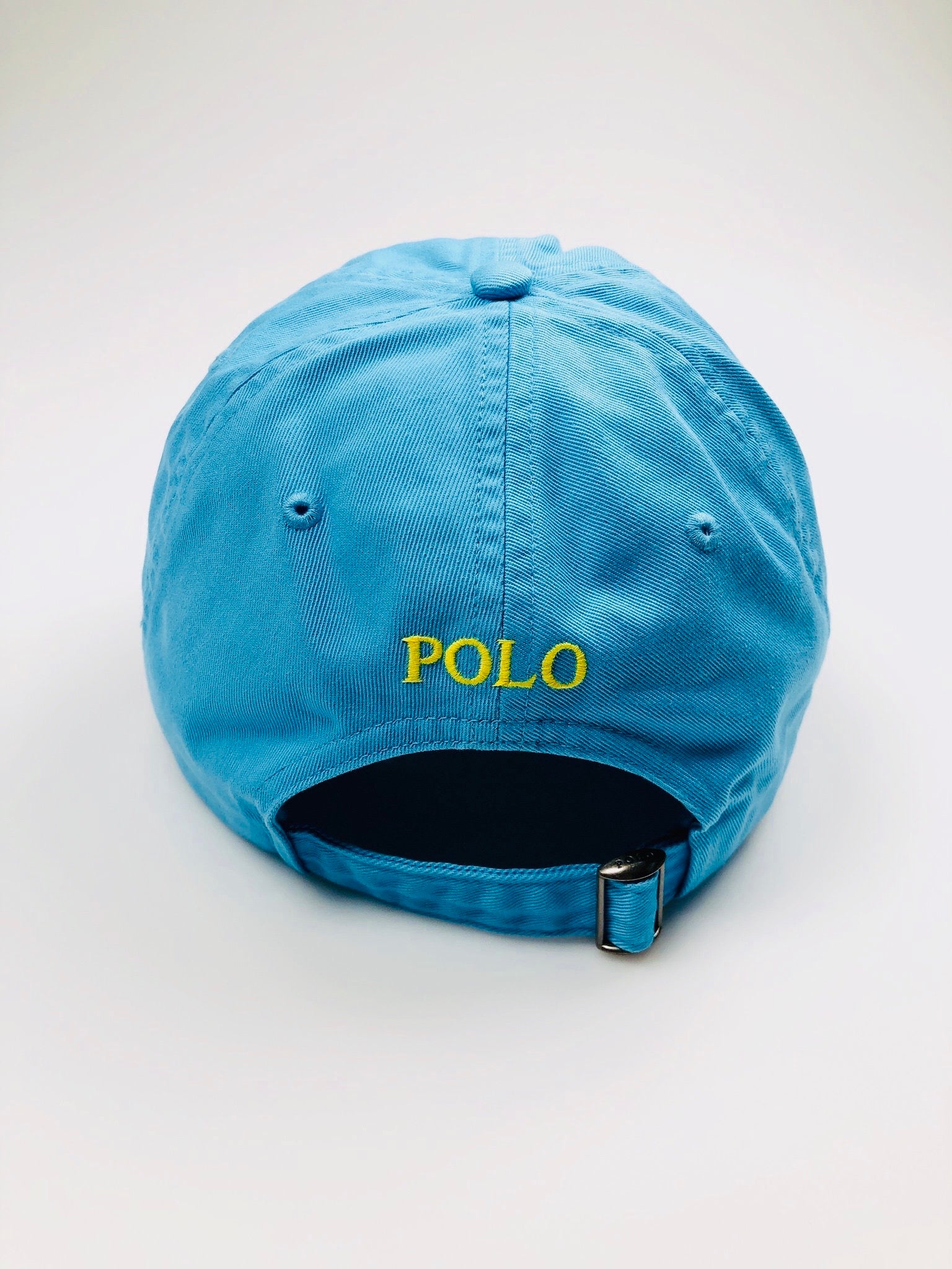 POLO RALPH LAUREN YELLOW PONY BABY BLUE HAT - Flashy Deals Store