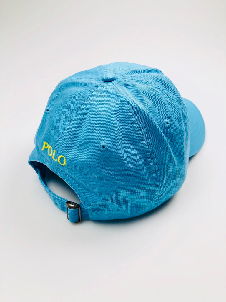 POLO RALPH LAUREN YELLOW PONY BABY BLUE HAT - Flashy Deals Store
