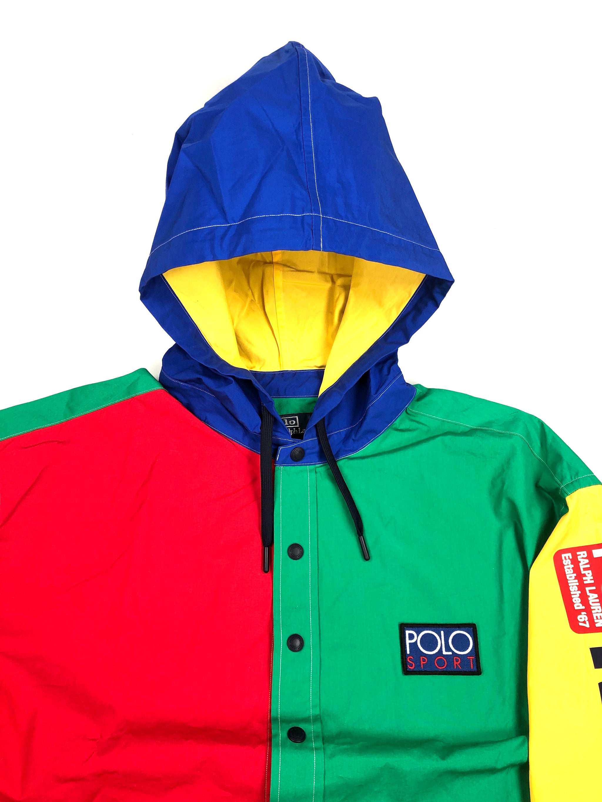 POLO RALPH LAUREN RL67 Big Pony Blue Windbreaker Jacket Mens