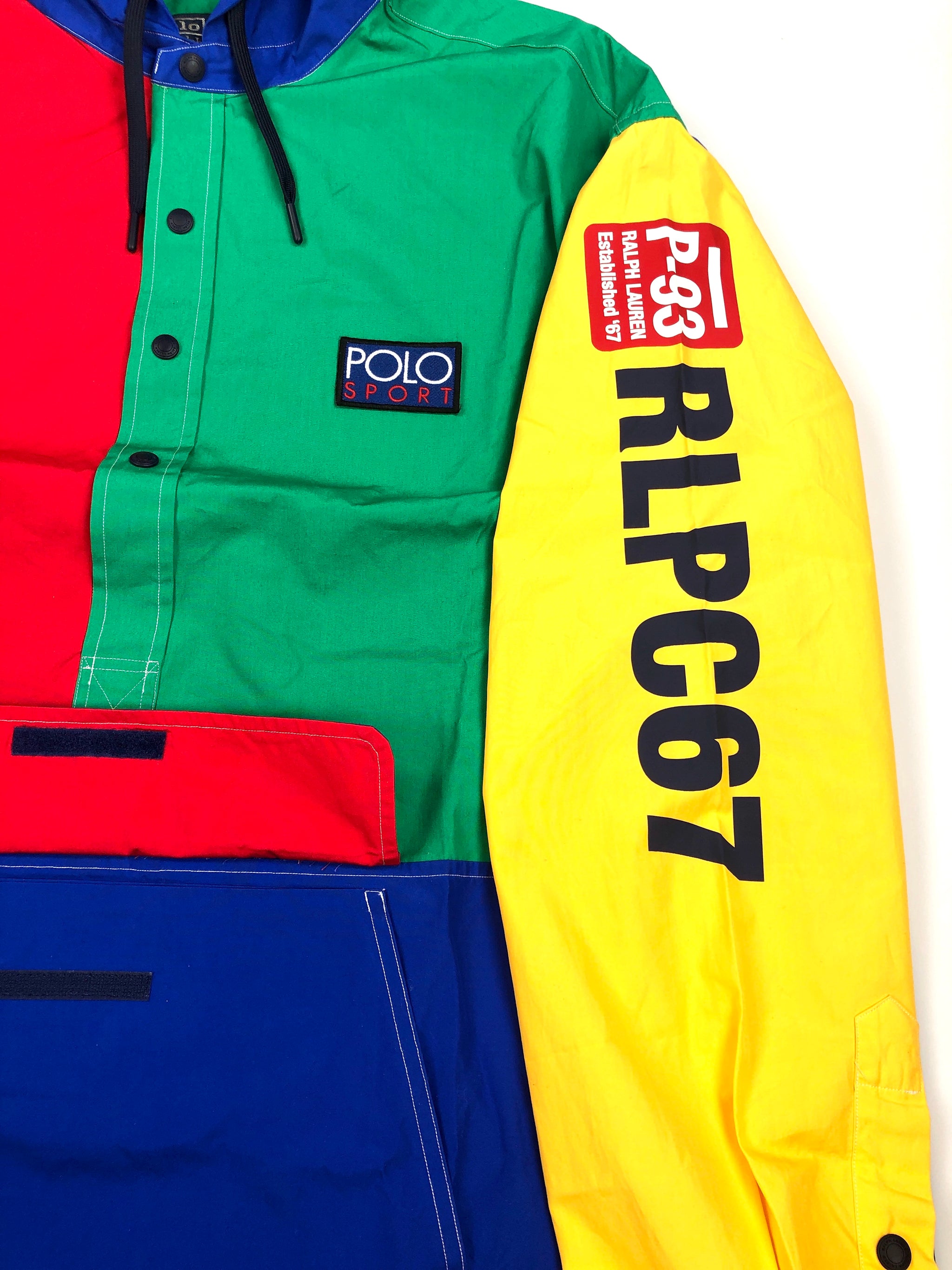 POLO RALPH LAUREN POLO SPORT COLORBLOCKED HOODED PULLOVER